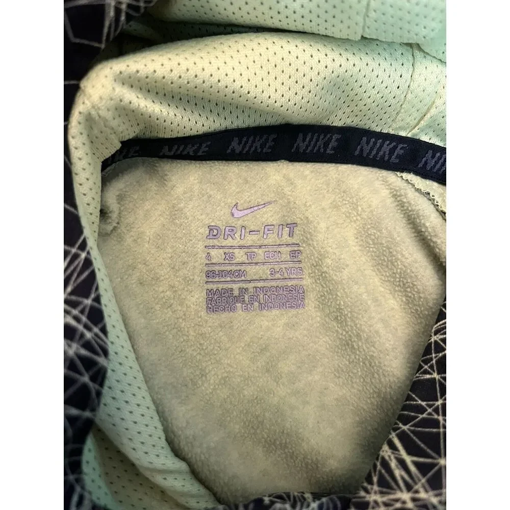 Boys Youth Nike Dri-Fit xs, 3-4 YRS, Green‎ Pullover Hoodie/Sweater